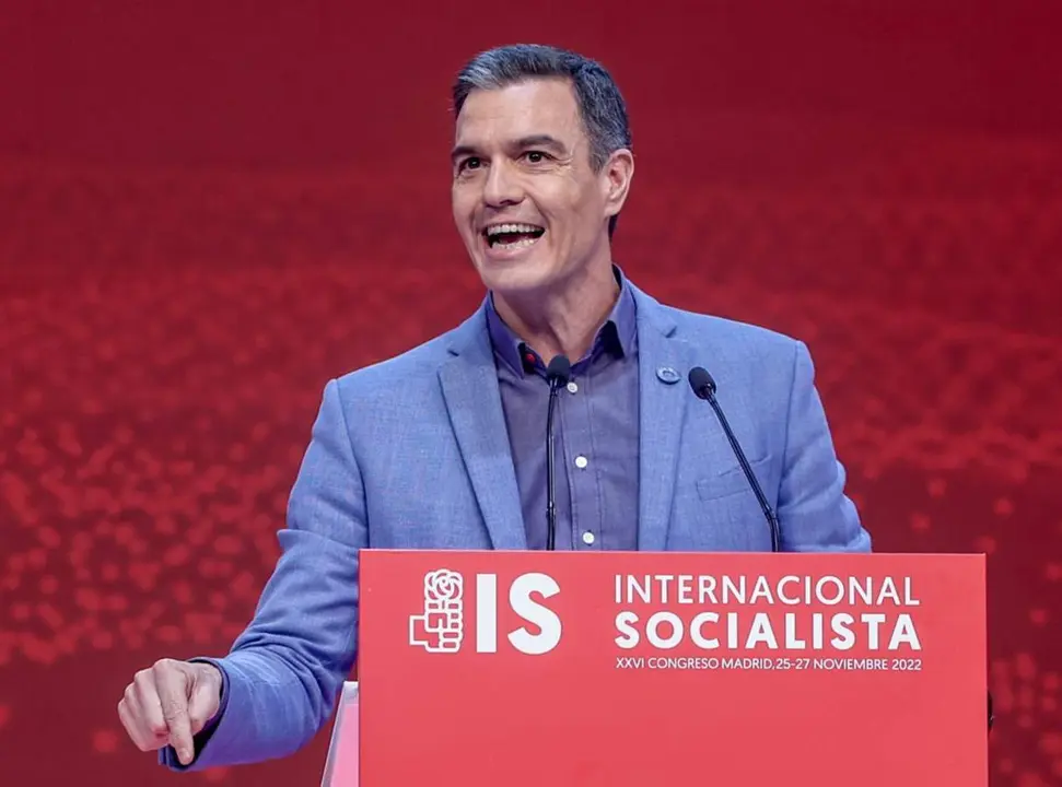  Archivo - El presidente del Gobierno, Pedro S&aacute;nchez, interviene durante la &uacute;ltima jornada del XXVI Congreso de la Internacional Socialista (IS), en IFEMA Madrid, a 27 de noviembre de 2022, en Madrid (Espa&ntilde;a). - Ricardo Rubio - Europa Press - Archivo 