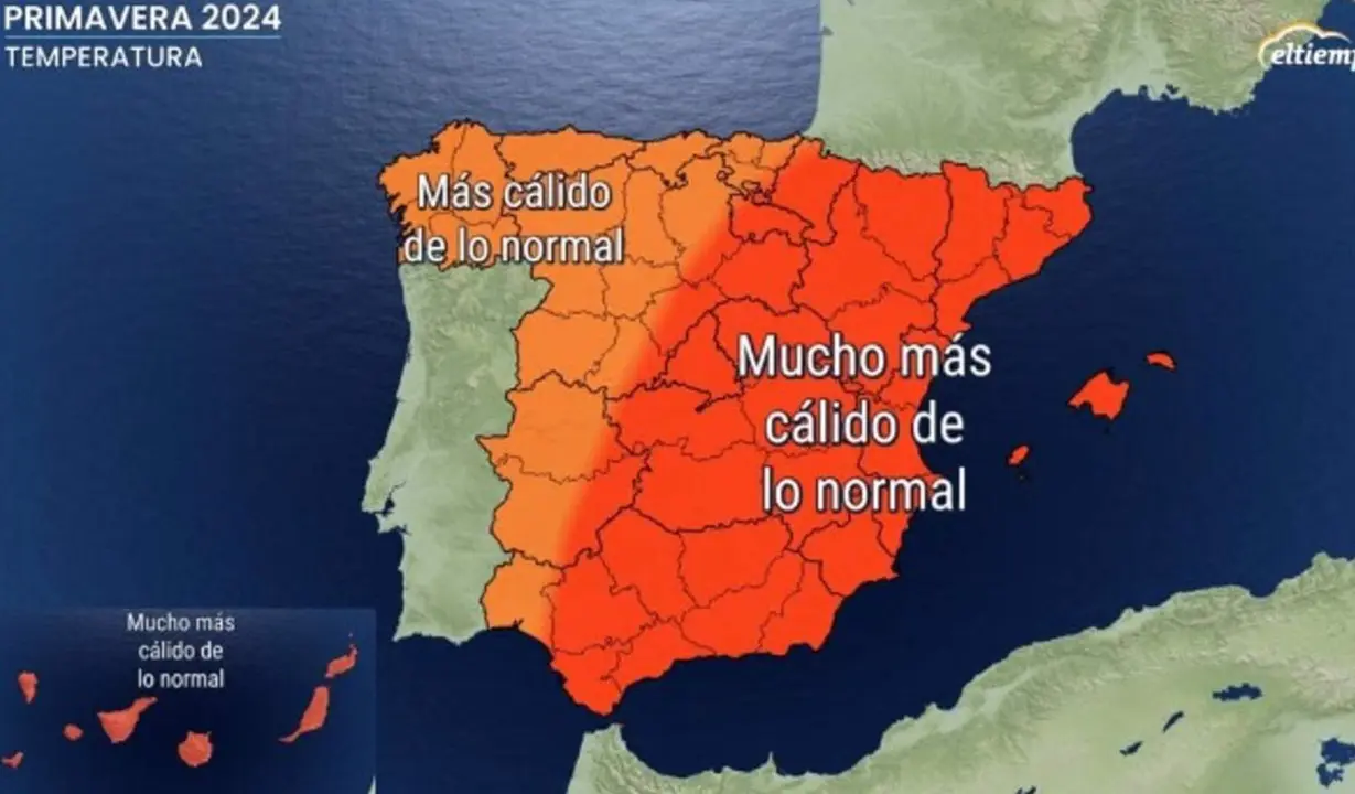  Anomal&iacute;as de temperatura para primavera en Espa&ntilde;a, seg&uacute;n eltiempo.Es - ELTIEMPO.ES 