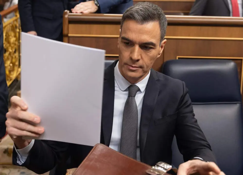 El presidente del Gobierno, Pedro S&aacute;nchez, durante una sesi&oacute;n de control al Gobierno, en el Congreso de los Diputados, a 28 de febrero de 2024, en Madrid (Espa&ntilde;a). - Eduardo Parra - Europa Press 