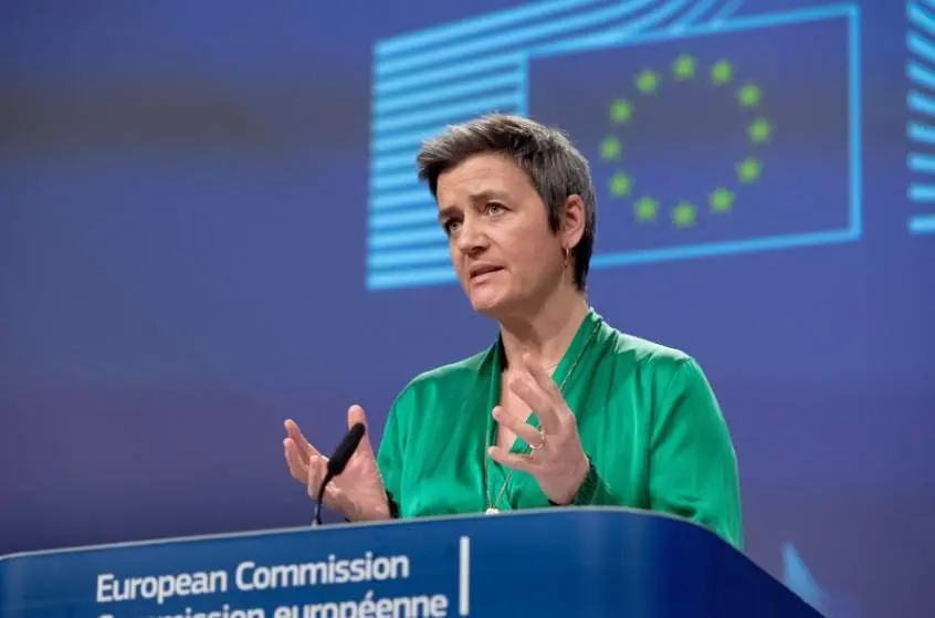  La vicepresidenta ejecutiva y responsable de pol&iacute;tica de Competencia de la UE, Margrethe Vestager 