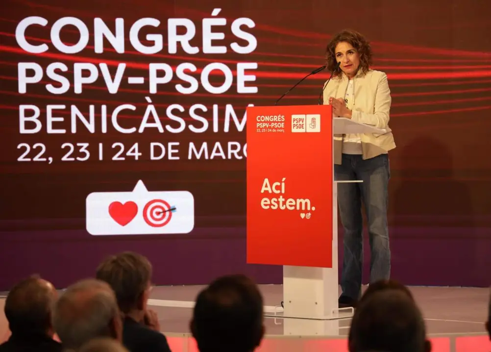  M&ordf; Jes&uacute;s Montero interviene en el congreso del PSPV - PSPV 