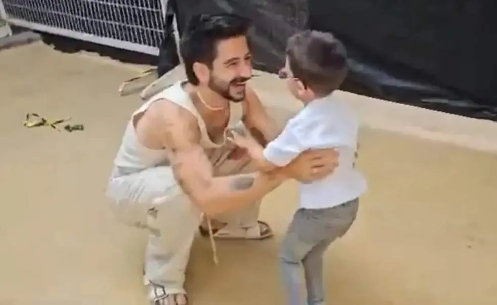  Momento del encuentro de &Iacute;an y Camilo 