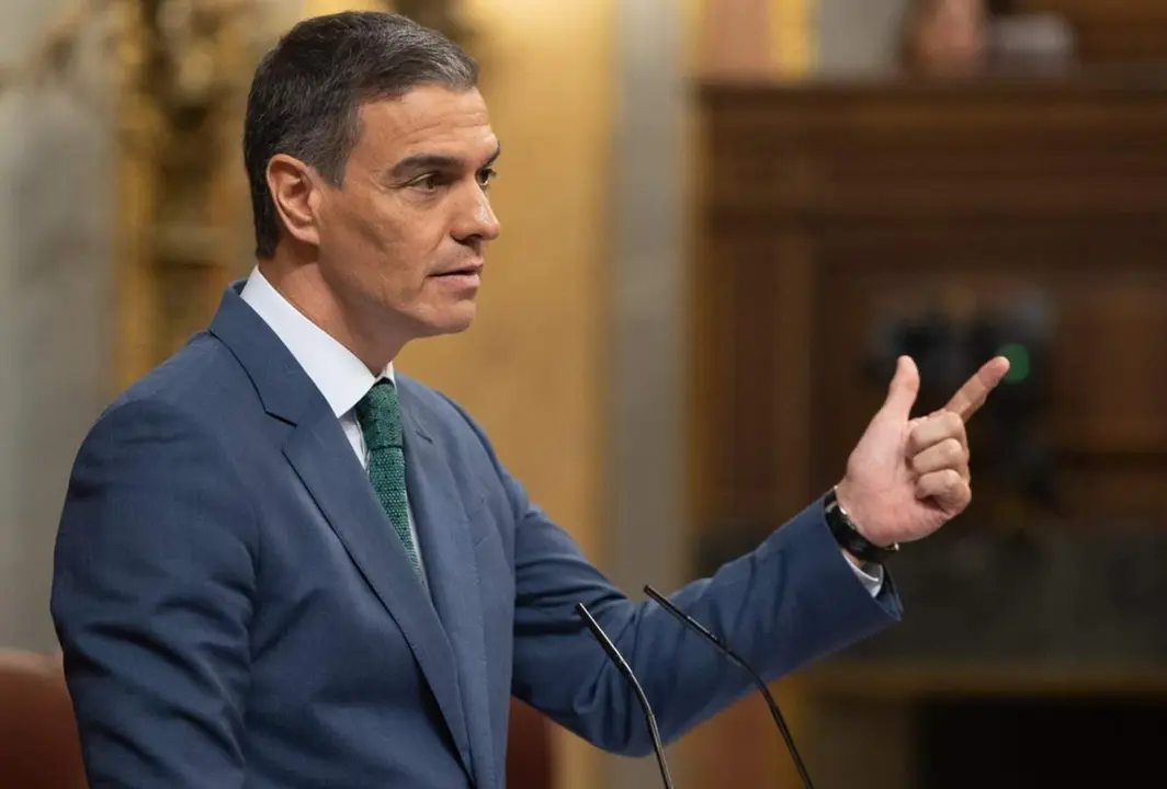  El presidente del Gobierno, Pedro S&aacute;nchez, comparece durante una sesi&oacute;n extraordinaria en el Congreso de los Diputados, a 17 de julio de 2024, en Madrid (Espa&ntilde;a). - Eduardo Parra - Europa Press 