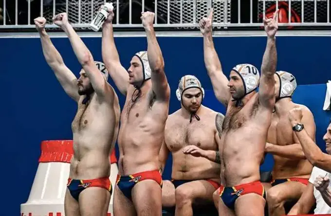  Jugadores de la selecci&oacute;n espa&ntilde;ola masculina de waterpolo  | EP 