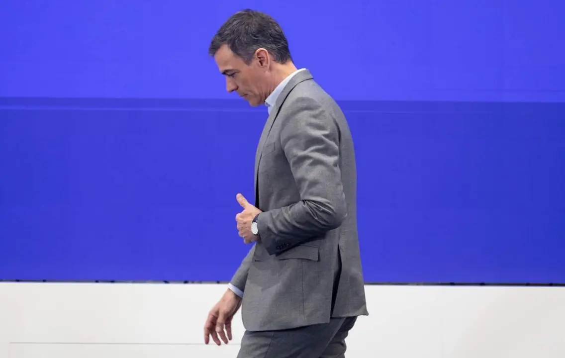  El presidente del Gobierno, Pedro S&aacute;nchez, durante el acto de suscripci&oacute;n de convenios entre el Ministerio de Vivienda y Agenda Urbana, el Ministerio de Econom&iacute;a, Comercio y Empresa y el Instituto de Cr&eacute;dito Oficial (ICO), en la sede del ministerio, a 29 - Eduardo Parra - Europa Press 