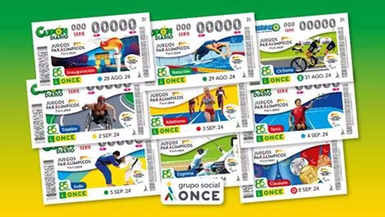  La ONCE dedica cupones a los Juegos Paral&iacute;mpicos de Par&iacute;s 2024 