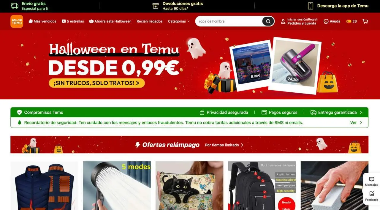  Aplicaci&oacute;n de Temu 