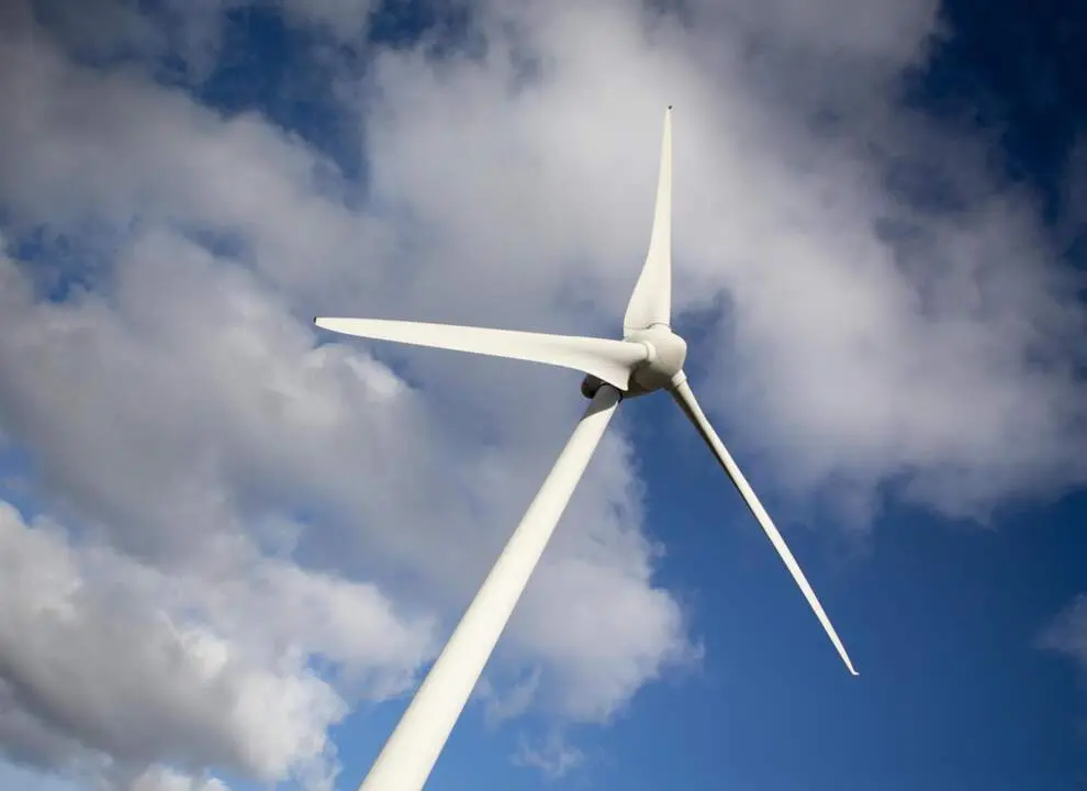  Archivo - Un aerogenerador en el parque e&oacute;lico de Vilach&aacute;, a 15 de marzo de 2024, en Lugo, Galicia (Espa&ntilde;a). - Carlos Castro - Europa Press - Archivo 