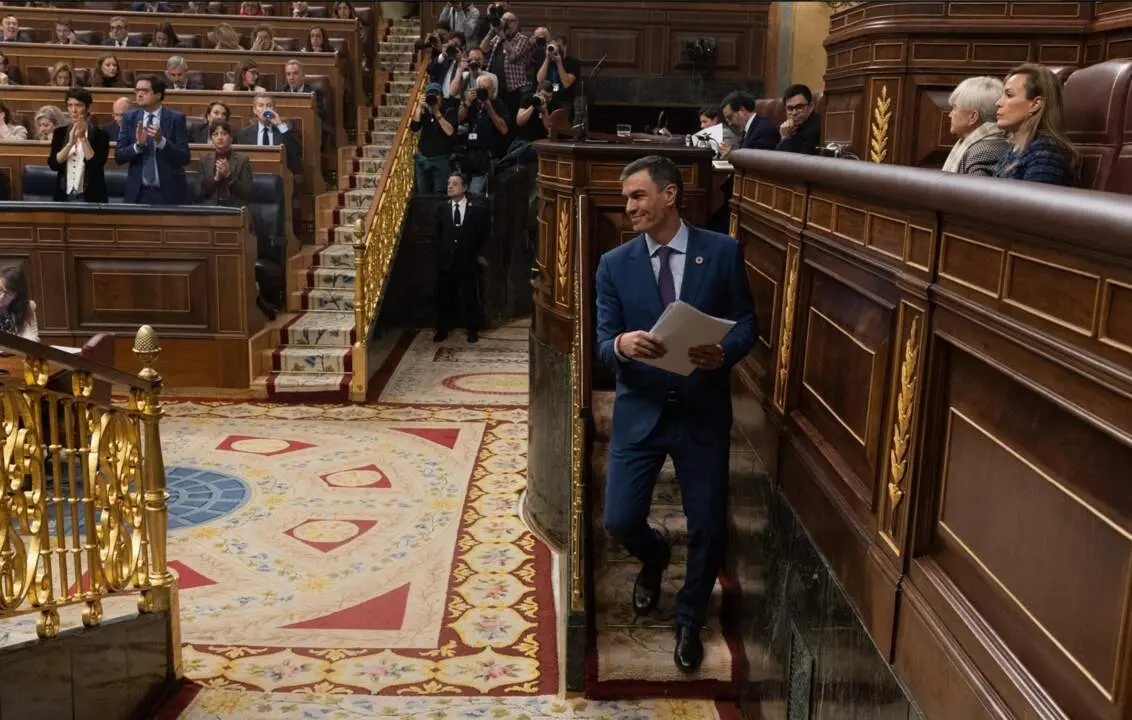  El presidente del Gobierno, Pedro S&aacute;nchez, tras intervenir durante una sesi&oacute;n plenaria, en el Congreso de los Diputados, a 27 de noviembre de 2024, en Madrid (Espa&ntilde;a). - Eduardo Parra - Europa Press 