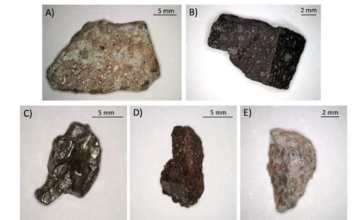  Muestgras de meteoritos analizados con la nueva tecnolog&iacute;a implementada por los investigadores del laboratorio Umaleserlab de la UMA | Junta de Andaluc&iacute;a 