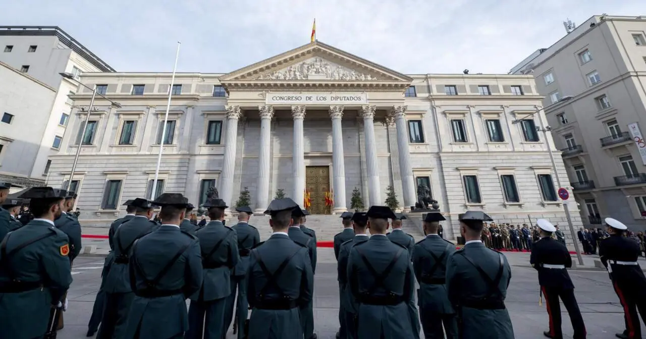  Desfile previo al acto institucional por el D&iacute;a de la Constituci&oacute;n, en el Congreso de los Diputados, a 6 de diciembre de 2024, en Madrid (Espa&ntilde;a). - Alberto Ortega - Europa Press 