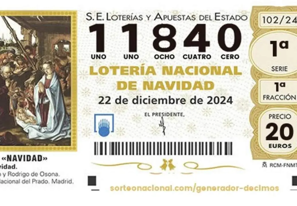  El tercer premio de la Lorter&iacute;a de Navidad 