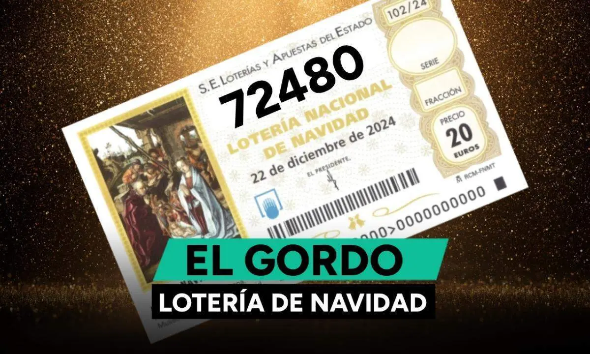  El 72.480, Gordo de la Loter&iacute;a de Navidad 2024 