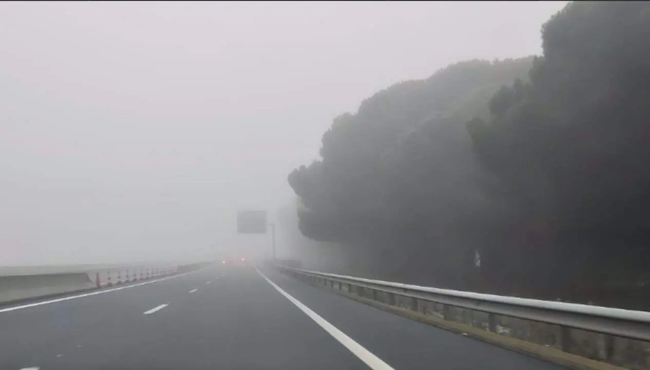  Tramo de autov&iacute;a afectada por la niebla - EUROPA PRESS 