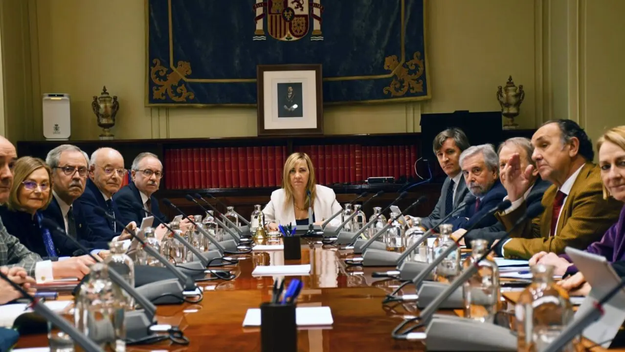  Archivo - La presidenta del CGPJ, Isabel Perell&oacute;(c), durante el pleno extraordinario que celebra el Consejo General del Poder Judicial (CGPJ) a 5 de febrero de 2025, en Madrid (Espa&ntilde;a). - CGPJ - Archivo 