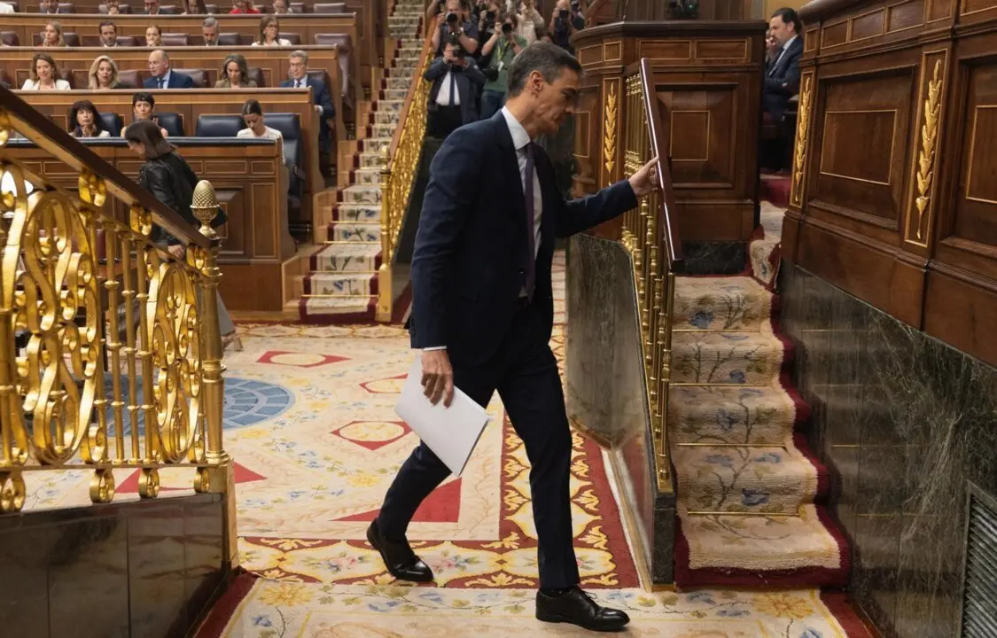  Archivo - El presidente del Gobierno, Pedro S&aacute;nchez, durante una sesi&oacute;n plenaria, en el Congreso de los Diputados, a 22 de mayo de 2024, en Madrid (Espa&ntilde;a). - Eduardo Parra - Europa Press - Archivo 