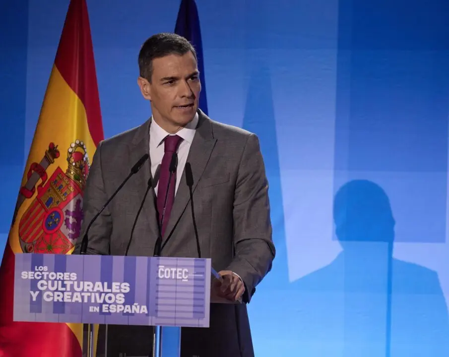  El presidente del Gobierno, Pedro S&aacute;nchez, durante la clausura del informe &lsquo;Los sectores culturales y creativos en Espa&ntilde;a. An&aacute;lisis de su valor econ&oacute;mico&rsquo;, en el Museo del Traje, a 19 de mayo de 2025, en Madrid (Espa&ntilde;a). El informe, realizado por la Funda - Jes&uacute;s Hell&iacute;n - Europa Press 