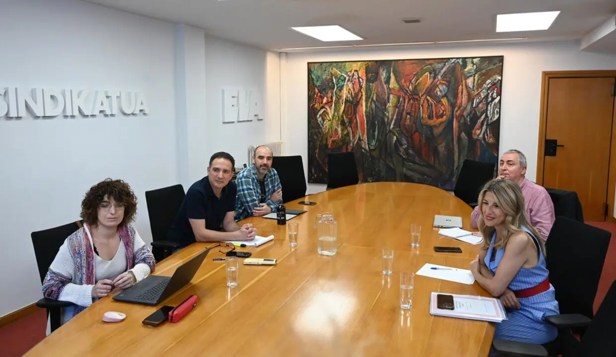  Reuni&oacute;n de ELA con la vicepresidenta Yolanda D&iacute;az - DAVID DE HARO - EUROPA PRESS 