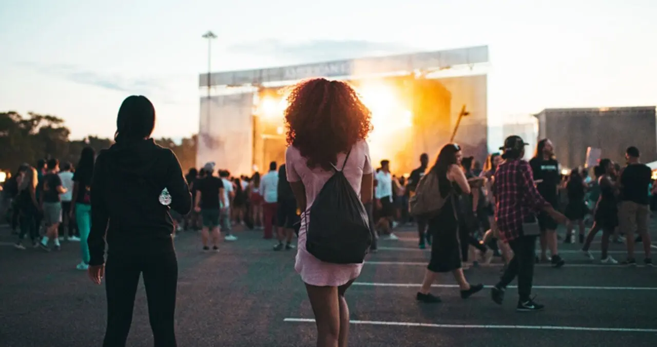  P&uacute;blico asistente a un festival de m&uacute;sica. 