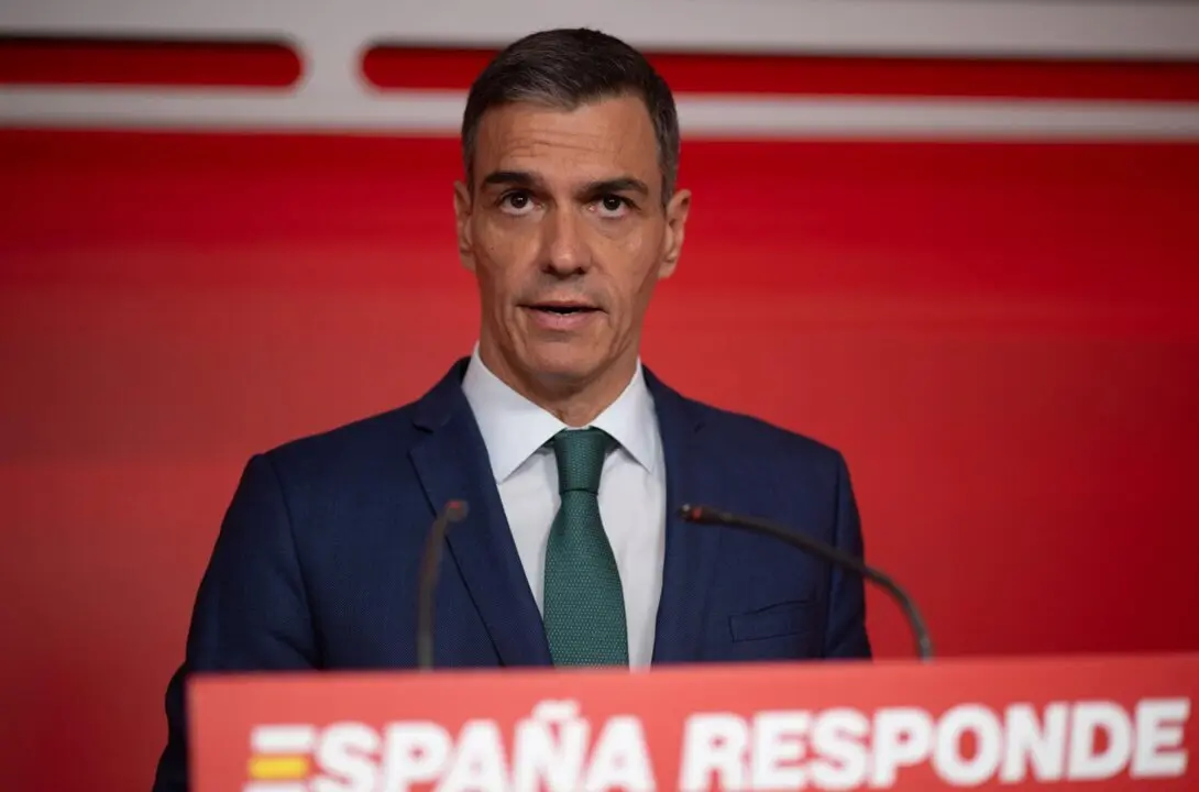  El secretario general del PSOE y presidente del Gobierno, Pedro S&aacute;nchez, durante una rueda de prensa, en la sede del PSOE de la calle Ferraz, a 16 de junio de 2025, en Madrid (Espa&ntilde;a).<br>- Alejandro Mart&iacute;nez V&eacute;lez - Europa Press 