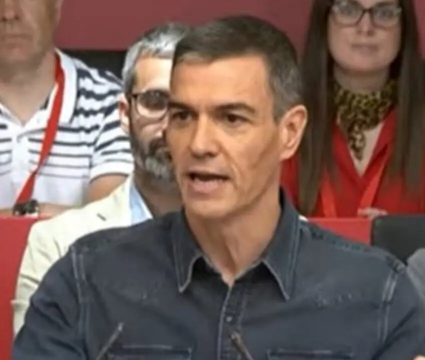 El presidente del Gobierno y secretario general del PSOE, Pedro S&aacute;nchez, en su intervenci&oacute;n ante el Comit&eacute; Federal del PSOE, el 5 de julio de 2025<br>- EUROPA PRESS 