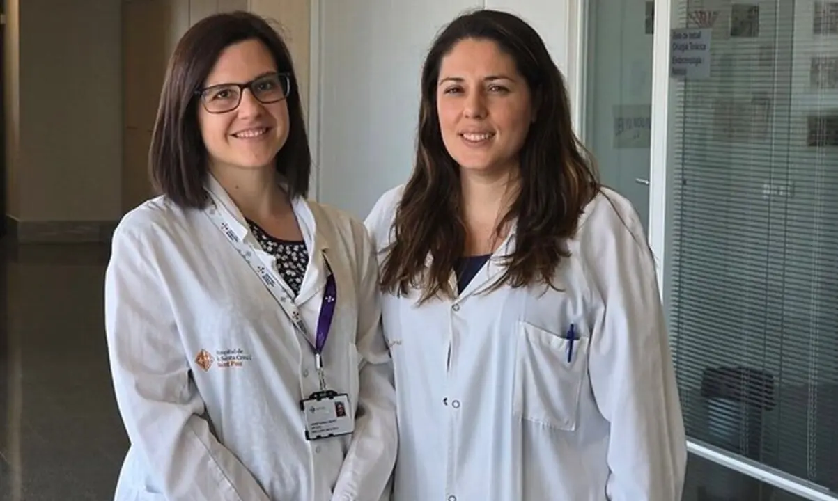  Las investigadoras a cargo del estudio, Carmen Garrido y Madalina Nicoleta Nan.<br>- IR SANT PAU 