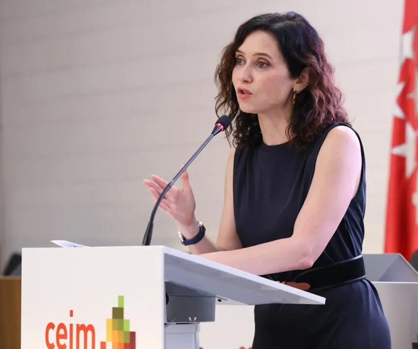  La presidenta de la Comunidad de Madrid, Isabel D&iacute;az Ayuso, clausura la Asamblea General de la Confederaci&oacute;n Empresarial de Madrid-CEOE (CEIM)<br>- Marta Fern&aacute;ndez - Europa Press 