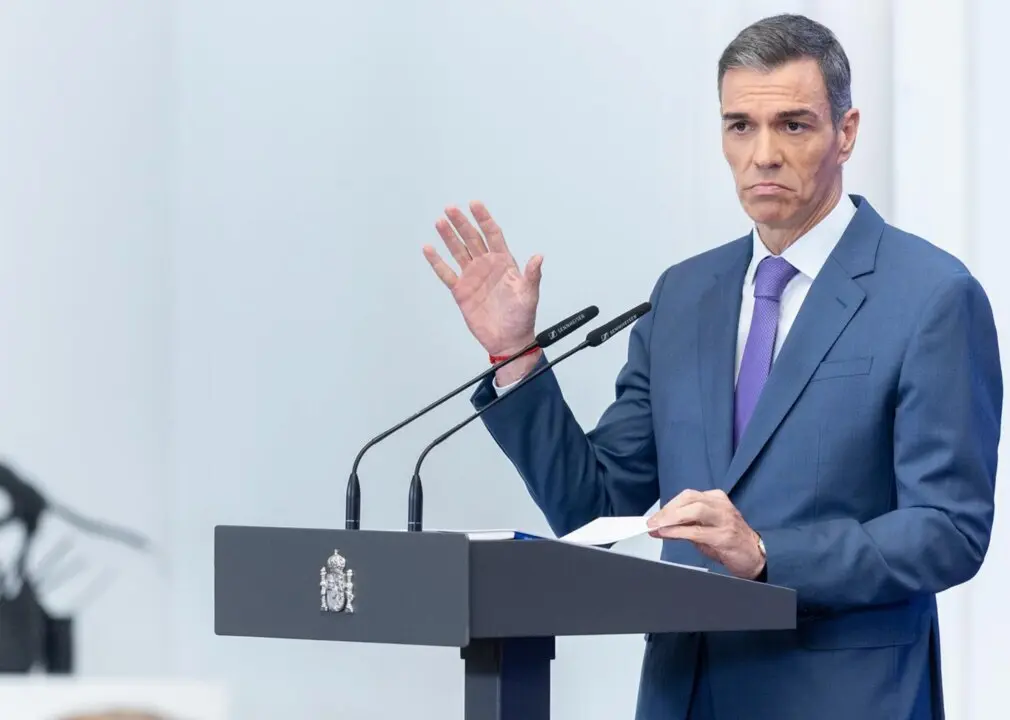  El presidente del Gobierno, Pedro S&aacute;nchez, comparece ante los medios de comunicaci&oacute;n para hacer balance del curso pol&iacute;tico, a 28 de julio de 2025, en Madrid (Espa&ntilde;a).<br>- Eduardo Parra - Europa Press 