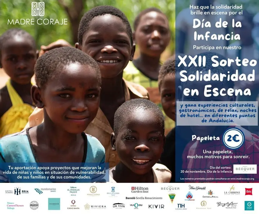  Madre Coraje lanza la XXII edici&oacute;n de 'Solidaridad en Escena', un sorteo que convierte la solidaridad en experiencias de ocio, cultura y gastronom&iacute;a 