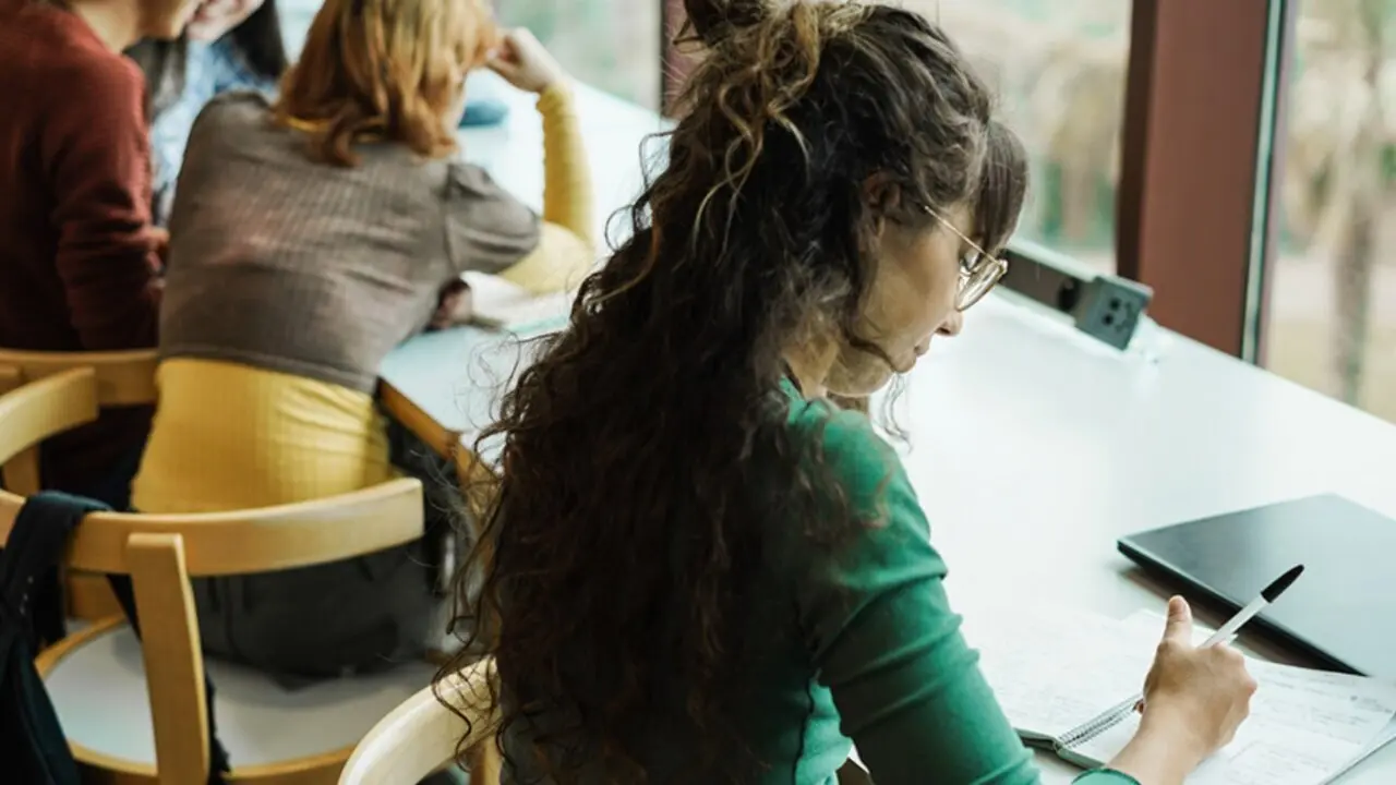  Un grupo de j&oacute;venes desarrollan un trabajo. 