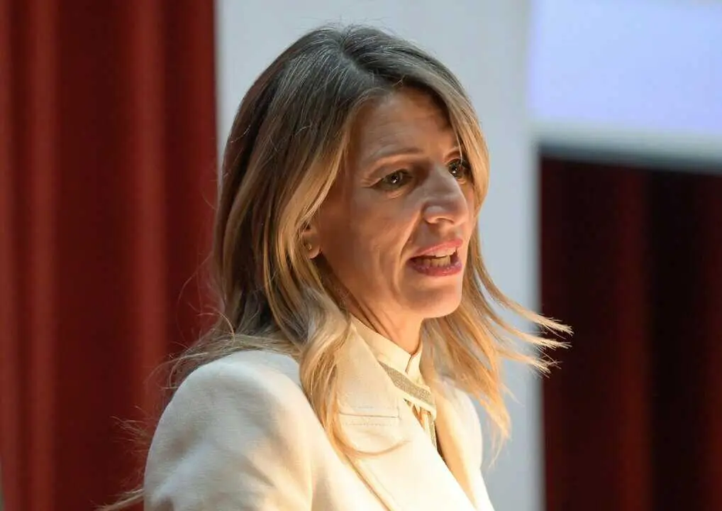  La vicepresidenta segunda del Gobierno y Ministra de Trabajo y Econom&iacute;a Social, Yolanda D&iacute;az, inaugura la Asamblea del Sindicato de t&eacute;cnicos del Ministerio de Hacienda (Gestha) en el Paraninfo de la Universidad de A Coru&ntilde;a, a 23 de octubre de 2025, en A C<br>- M. Dylan - Europa Press 