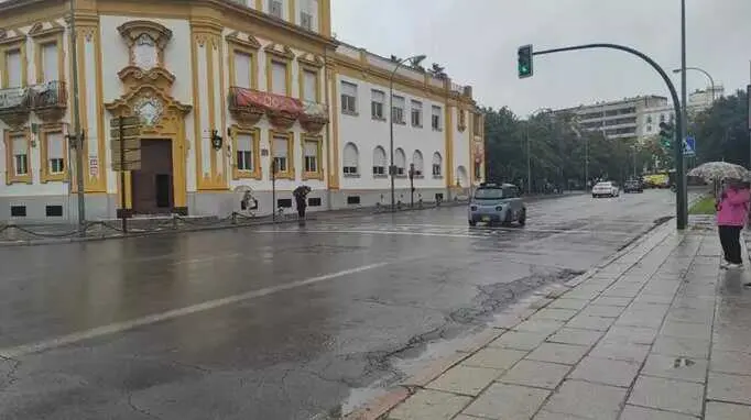  Plaza de Col&oacute;n en C&oacute;rdoba con lluvias 