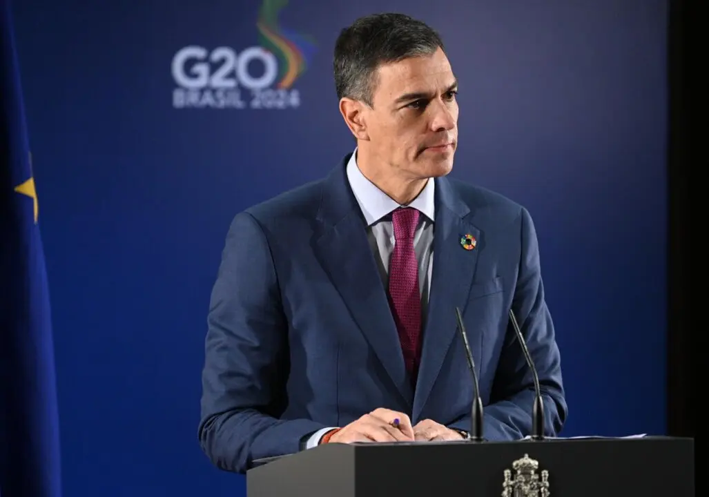Archivo - El presidente del Gobierno, Pedro S&aacute;nchez, comparece ante la prensa, tras la III sesi&oacute;n plenaria sobre 'Desarrollo sostenible y transici&oacute;n energ&eacute;tica', en el Museo de Arte Moderno, a 19 de noviembre de 2024, en R&iacute;o de Janeiro (Brasil).
- Pool Moncloa/Borja Puig de la Bellacasa - Archivo