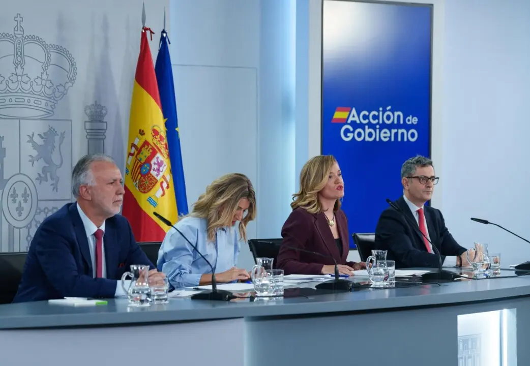 El ministro de Pol&iacute;tica Territorial y Memoria Democr&aacute;tica , &Aacute;ngel V&iacute;ctor Torres, en la rueda de prensa posterior al Consejo de Ministros.
- Matias Chiofalo - Europa Press