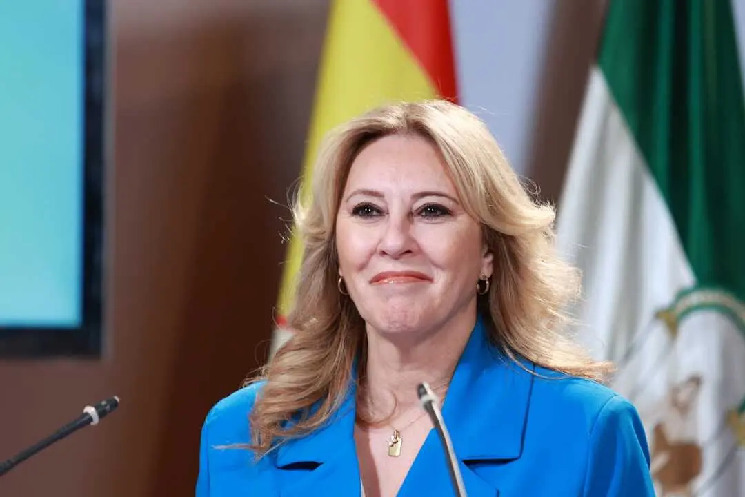 La consejera de Econom&iacute;a, Hacienda, Fondos Europeos y Di&aacute;logo Social de la Junta de Andaluc&iacute;a, y portavoz del Gobierno, Carolina Espa&ntilde;a