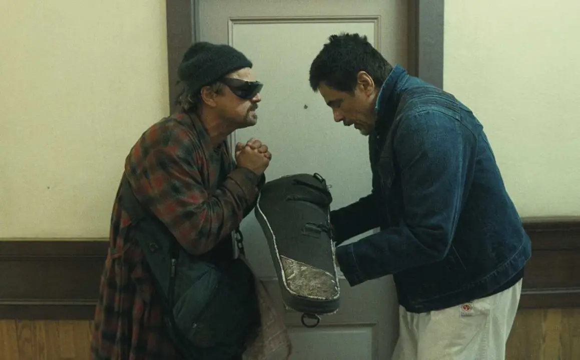 RELEASE DATE: September 26, 2025 TITLE: One Battle After Another STUDIO: Warner Bros. Studios DIRECTOR: Paul Thomas Anderson PLOT: When their evil enemy resurfaces after 16 years, a group of ex-revolutionaries reunite to rescue one of their own's daughter. STARRING: Leonardo DiCaprio as as Bob Fergusonas, and Benicio Del Toro as Sensai Sergio,Image: 1039682340, License: Rights-managed, Restrictions: PLEASE NOTE: Entertainment Pictures is not the copyright owner of this or any television or film publicity image, but only provides access to the material. Additional permissions may be required. Image NOT available for commercial use, ONLY editorial use, Model Release: no, Credit line: Warner Bros. Studios / Zuma Press / ContactoPhoto