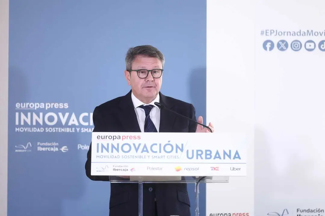 EL Secretario de Estado de Transportes y Movilidad Sostenible,  Jos&eacute; Antonio Santano, durante la Jornada de Europa Press &lsquo;Innovaci&oacute;n Urbana. Movilidad Sostenible y Smart Cities&rsquo;