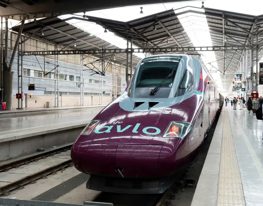 Archivo - Tren Avlo de Renfe en M&aacute;laga