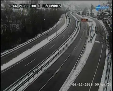 Archivo -    La Autopista del Huerna (AP-66) , en una imagen de archivo