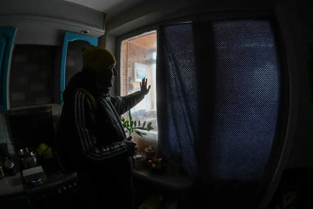 Imagen de archivo de ataques rusos contra Kiev (Ucrania)