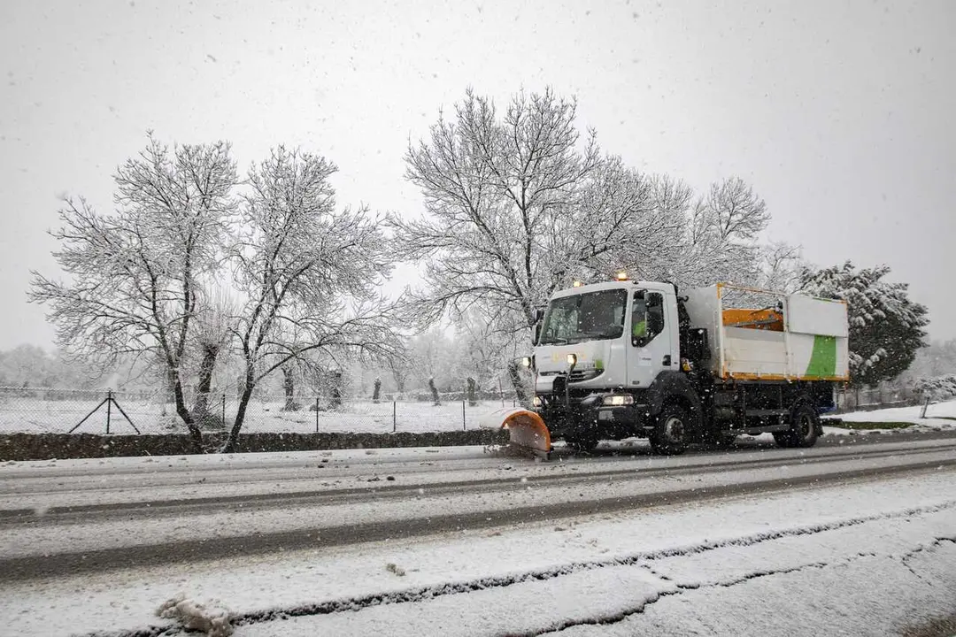 Nevada provocada por la borrasca en El Boalo