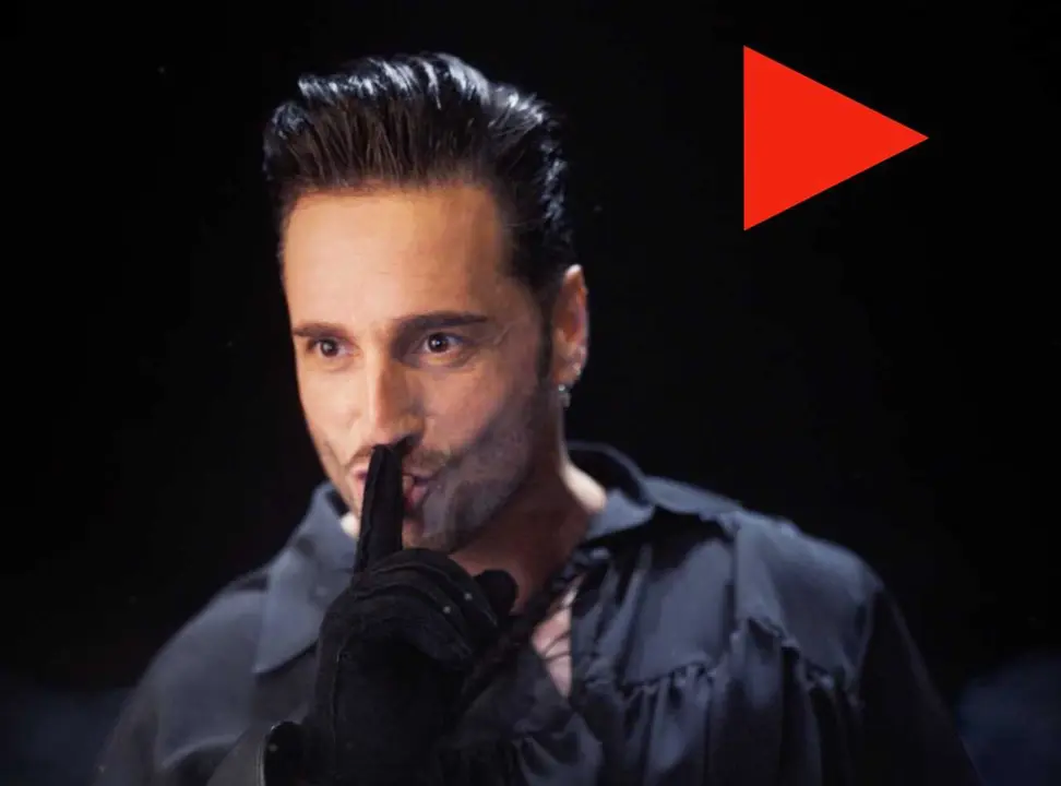 David Bustamante en un v&iacute;deo promocional de 'El Zorro, el Musical'.
