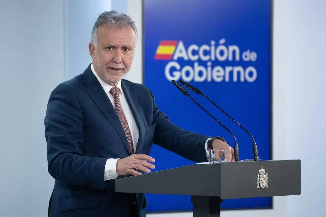 El ministro de Pol&iacute;tica Territorial y Memoria Democr&aacute;tica, &Aacute;ngel V&iacute;ctor Torres, ofrece una rueda de prensa, en el Complejo de la Moncloa, a 27 de enero de 2026, en Madrid (Espa&ntilde;a).