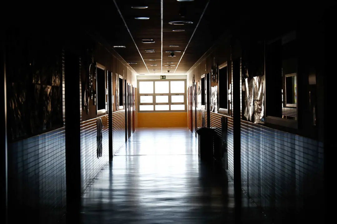 Illustration, detail of the interior of the Nobelis College in Valdemoro closed during the coronavirus COVID19 pandemic period. In Valdemoro, Madrid, on May 20, 2020.