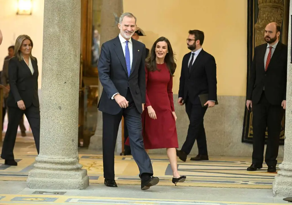 El rey Felipe VI y la reina Letizia llegan a la entrega de los Premios Nacionales del Deporte 2023 y 2024, a 11 de febrero de 2026, en Madrid (Espa&ntilde;a)