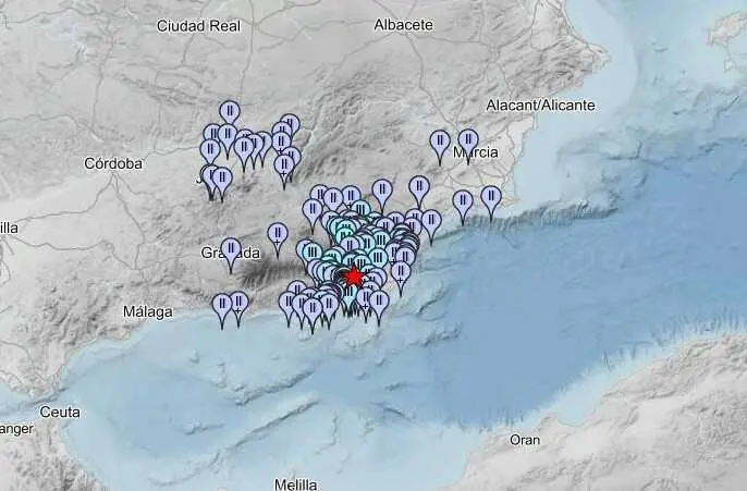 Registrado un terremoto de magnitud 4,3 con epicentro en Tabernas sentido en Almer&iacute;a, Granada, Ja&eacute;n y Murcia