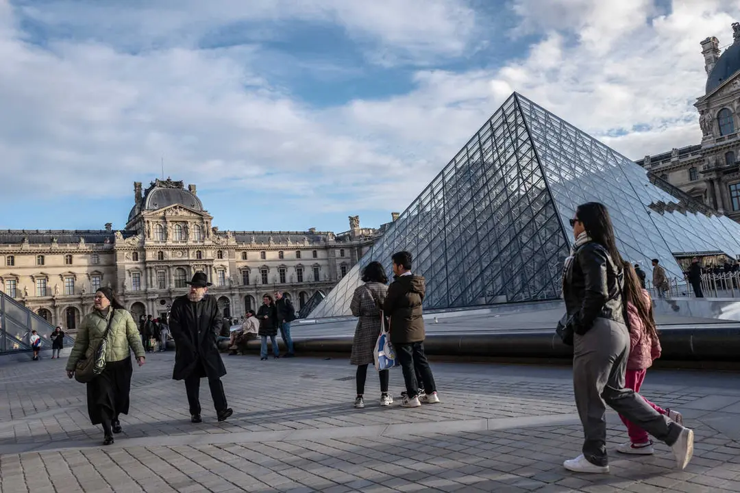 The Louvre Museum in Paris is open to the public, but the Apollo Gallery remains closed after several French crown jewels were stolen in early October in Paris, France.