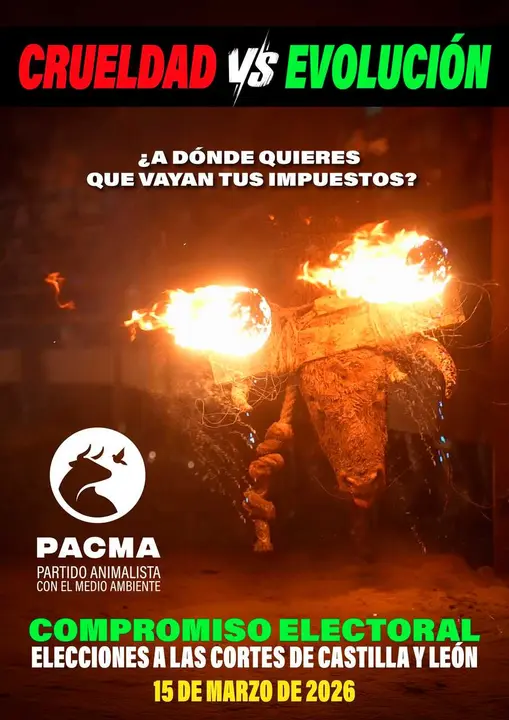 PACMA lanza su campa&ntilde;a electoral para el 15M en Castilla y Le&oacute;n bajo el lema 'Castilla y Le&oacute;n puede elegir: crueldad o evoluci&oacute;n'