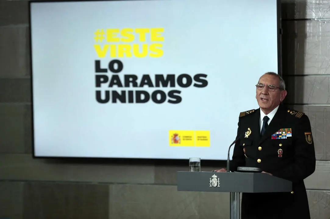 Archivo - El ex director adjunto operativo (DAO) de la Polic&iacute;a Jos&eacute; &Aacute;ngel Gonz&aacute;lez, durante una comparecencia para informar sobre los datos actualizados del coronavirus, en el Palacio de la Moncloa, en Madrid (Espa&ntilde;a), a 19 de marzo de 2020.