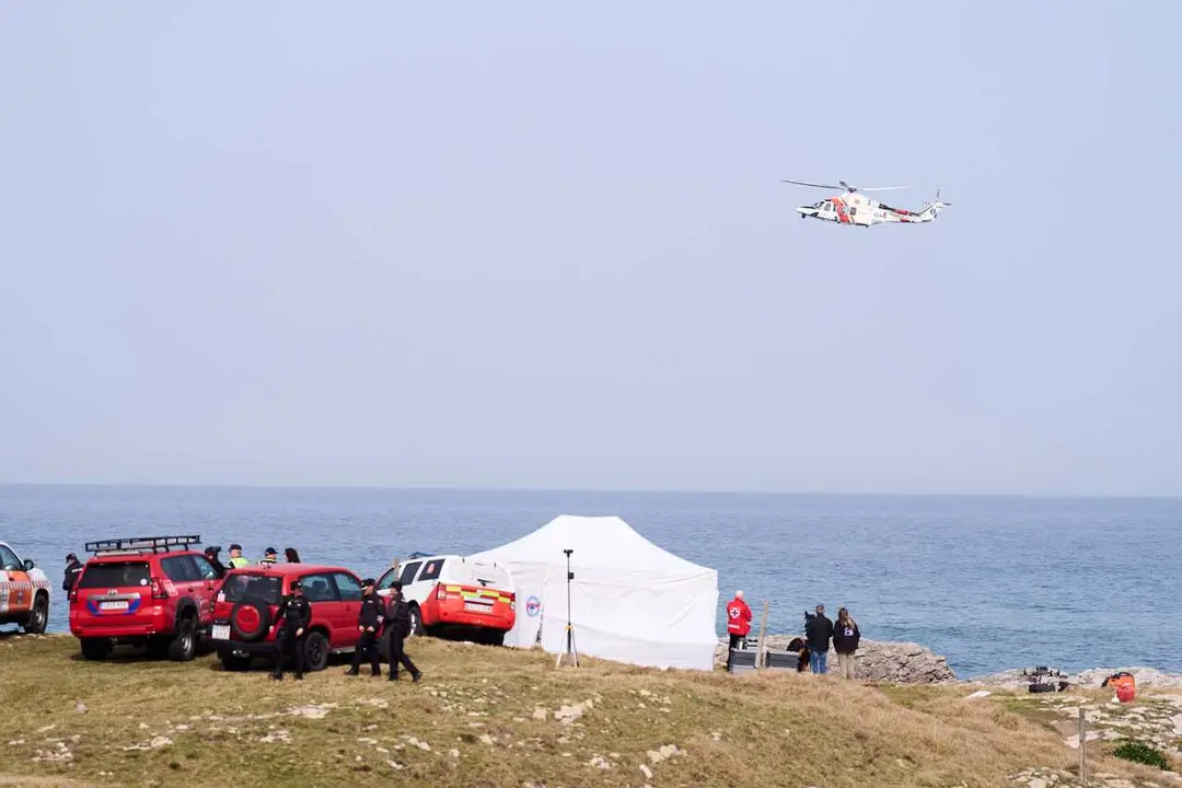 Dispositivo de b&uacute;squeda en El Bocal en foto de archivo